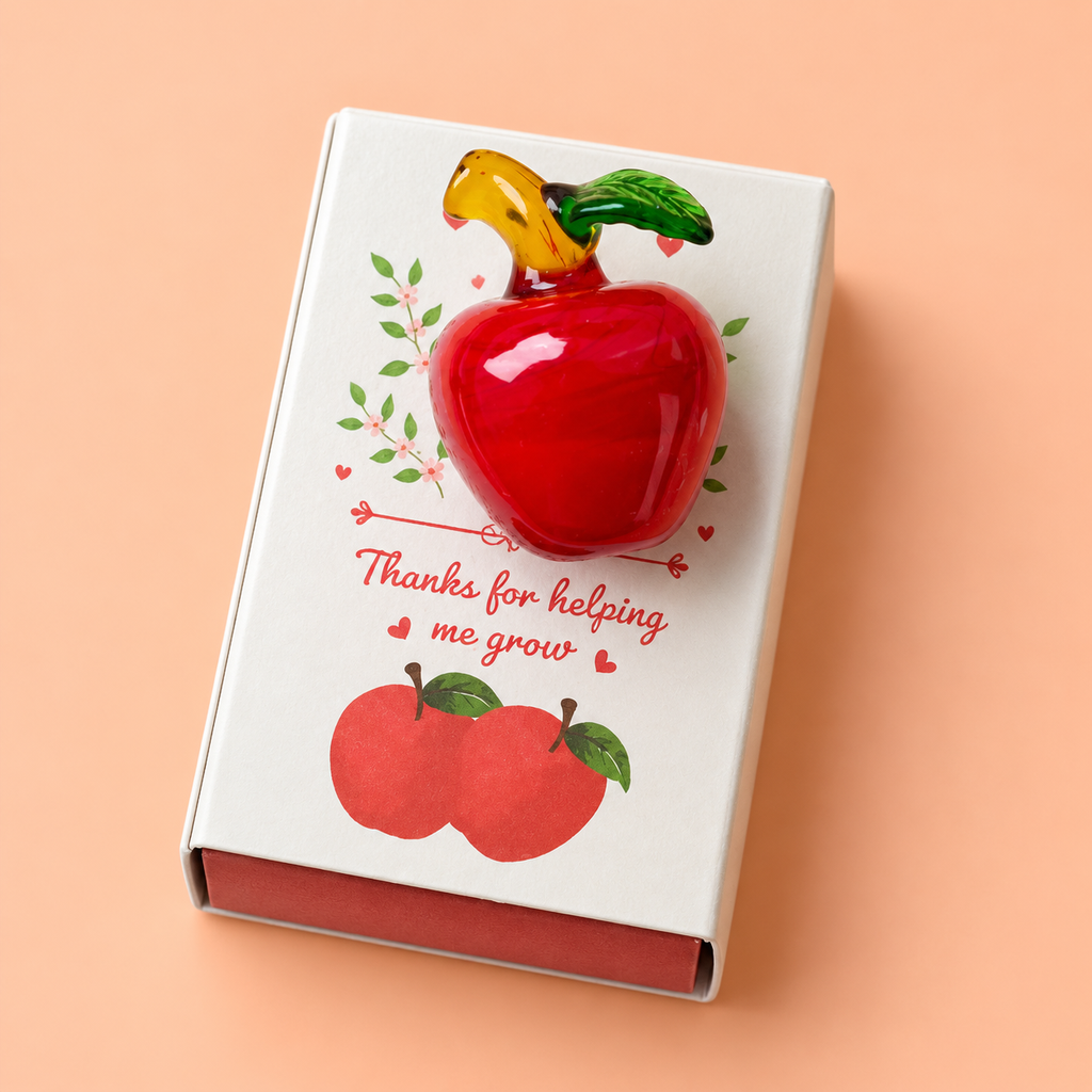 Glass Apple Thank You Token