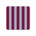 Blue and Burgundy Stripe Coaster