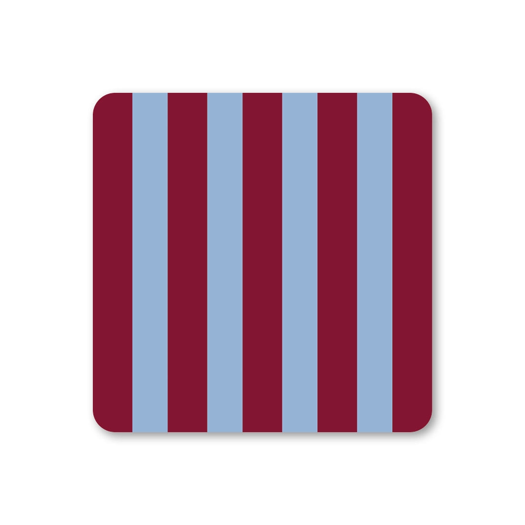 Blue and Burgundy Stripe Coaster
