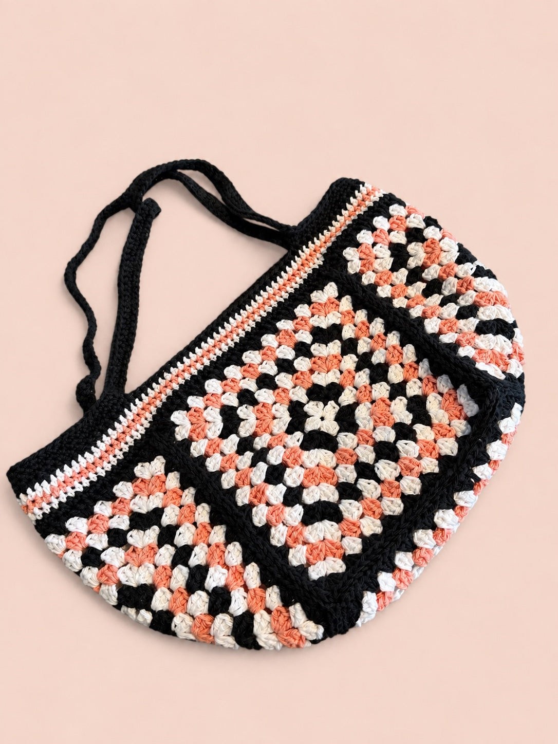 Handmade Crochet Granny Square Bag