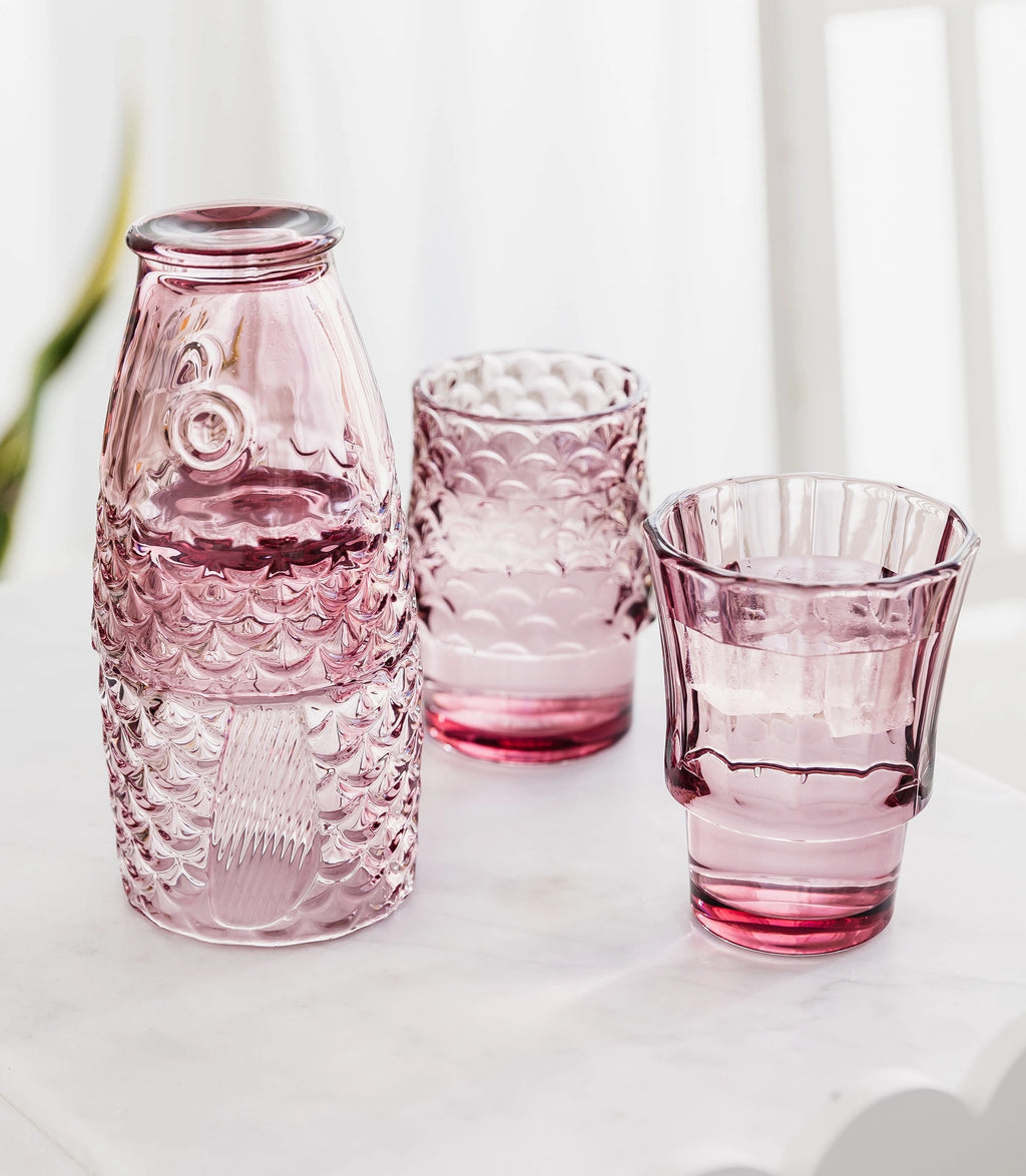 Pink Fish Stacking Glasses Set