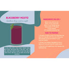 Colourful Blackberry Mojito recipe inside Cocktails for Fab Aunties with ingredients and preparation instructions.