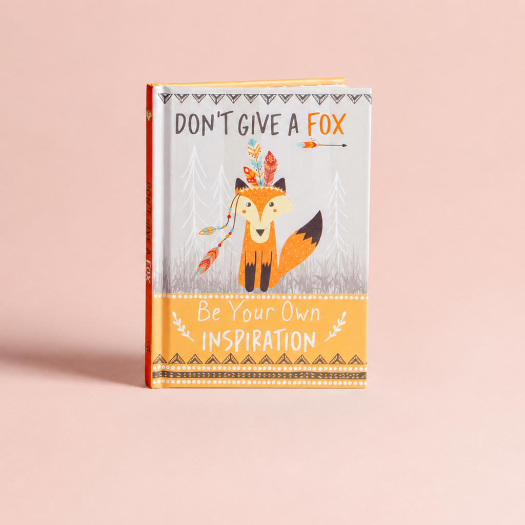 Don’t Give a Fox Be Your Own Inspiration hardback gift book with colourful illustrated fox on the cover.