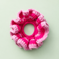 Bubblegum Pink Handmade Crochet Scrunchie