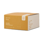 Boxed mustard stripe ceramic wine coaster with Allow Me To Hold Your Wine wording.