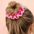 Bubblegum Pink Handmade Crochet Scrunchie