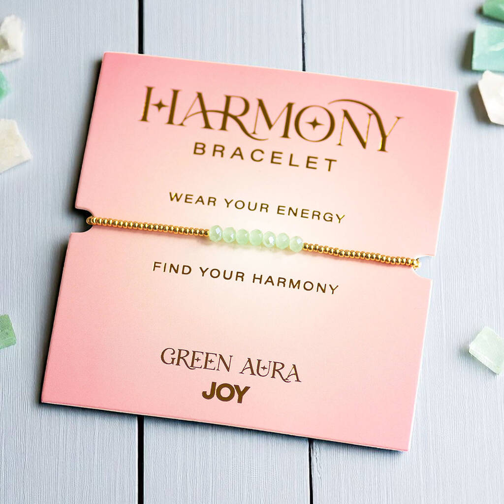 Green Aura Harmony Bracelet – Grounded And Healing Energy