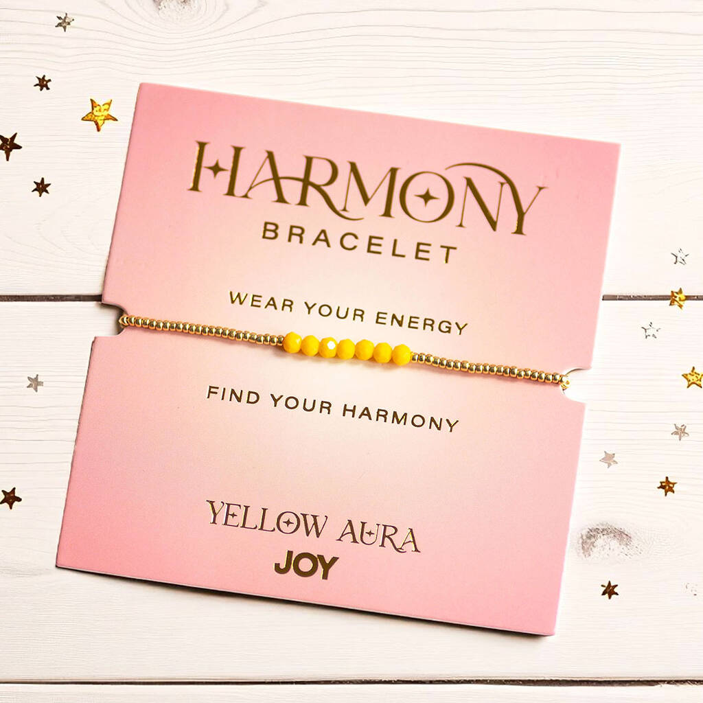 Yellow Aura Harmony Bracelet – Bright And Uplifting Energy