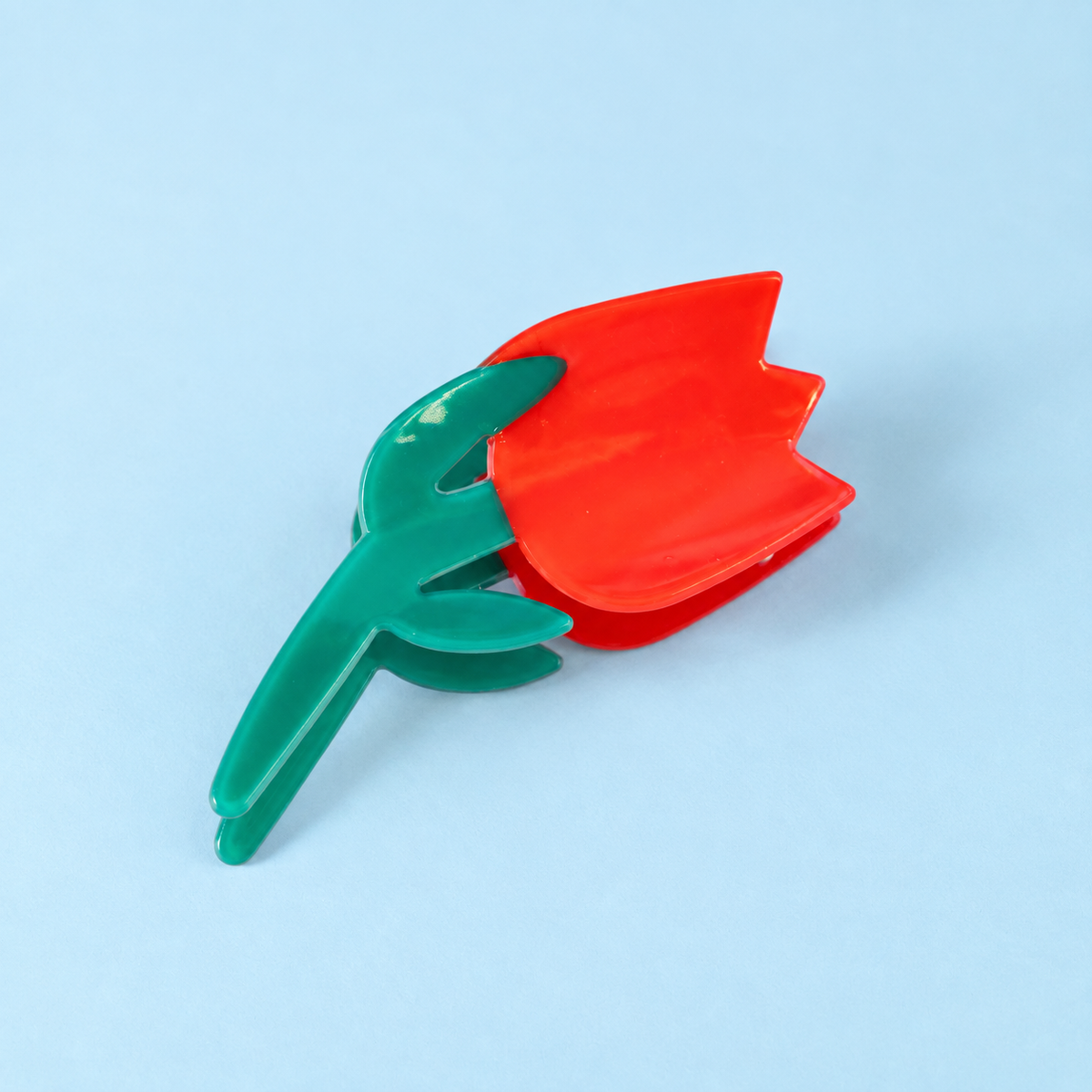 Red Tulip Hair Claw Clip